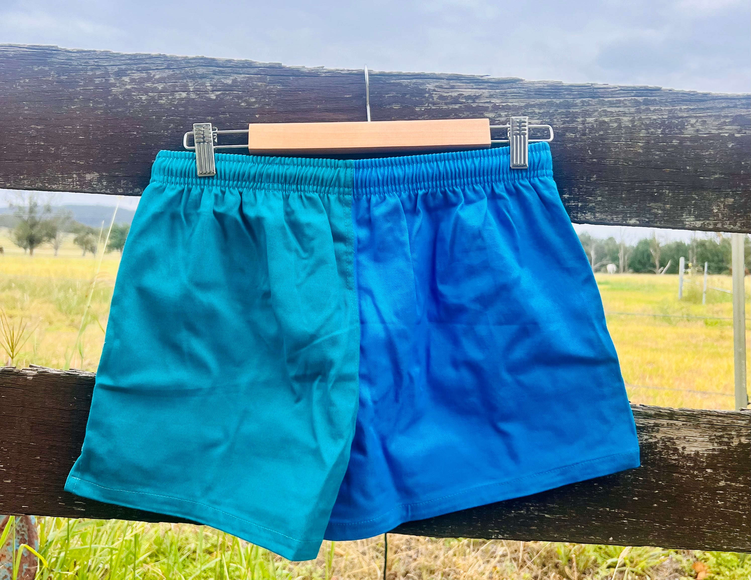 Blue rugby shorts