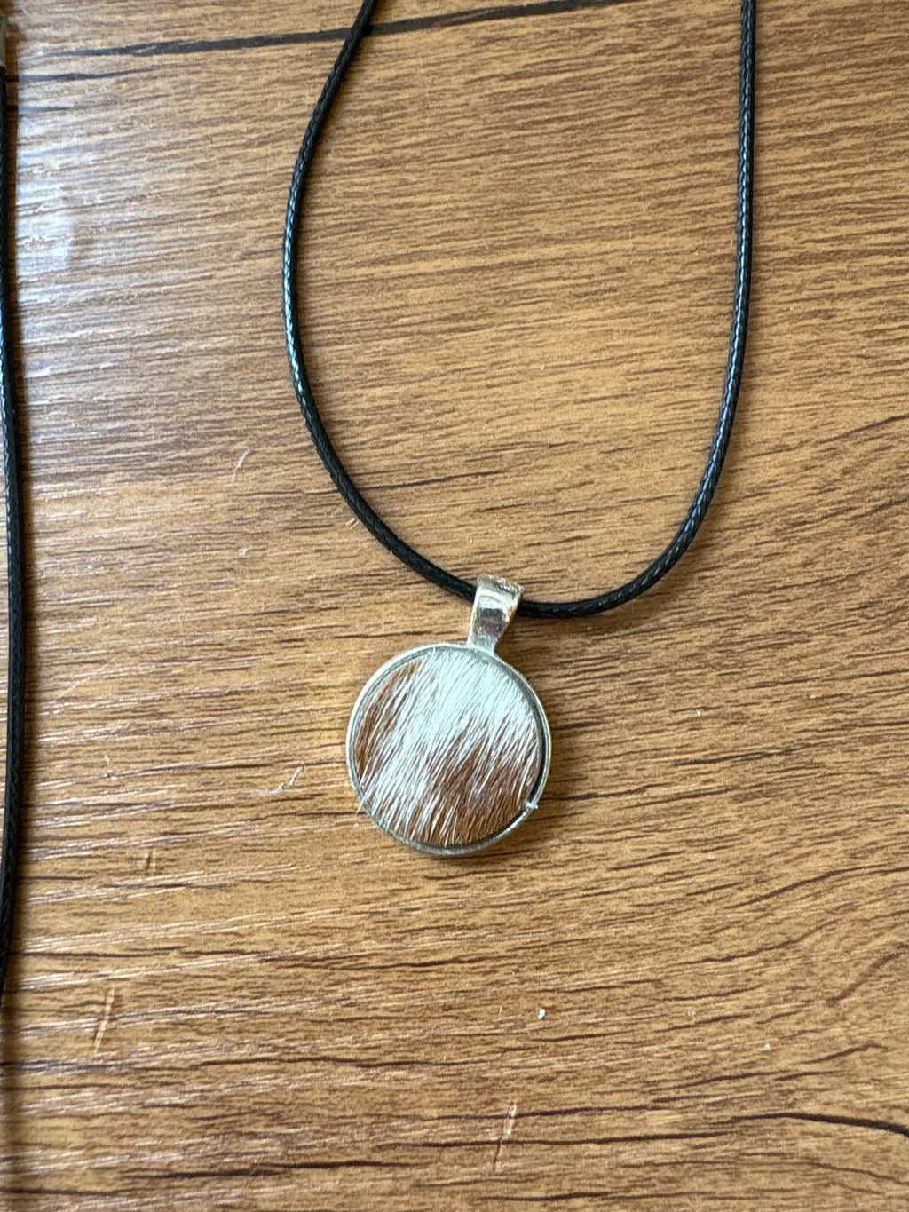 Cowhide necklace