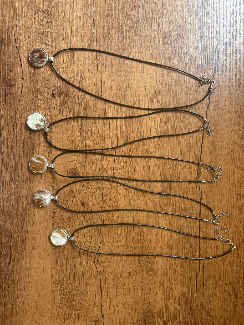Cowhide necklace