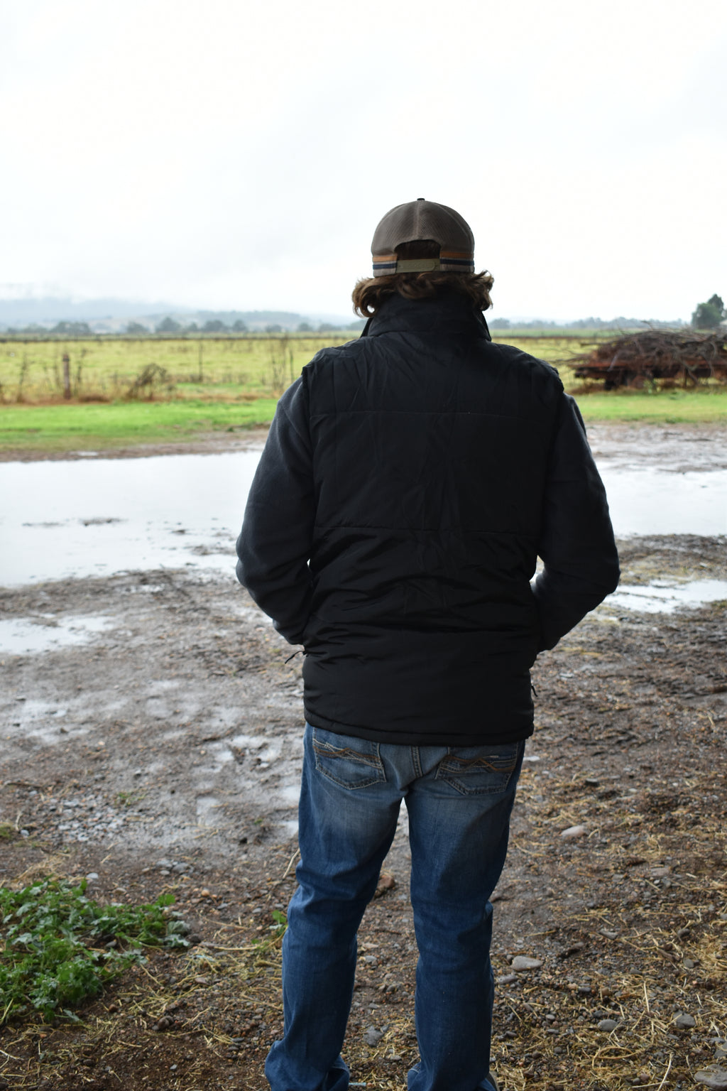 Black soft shell vest