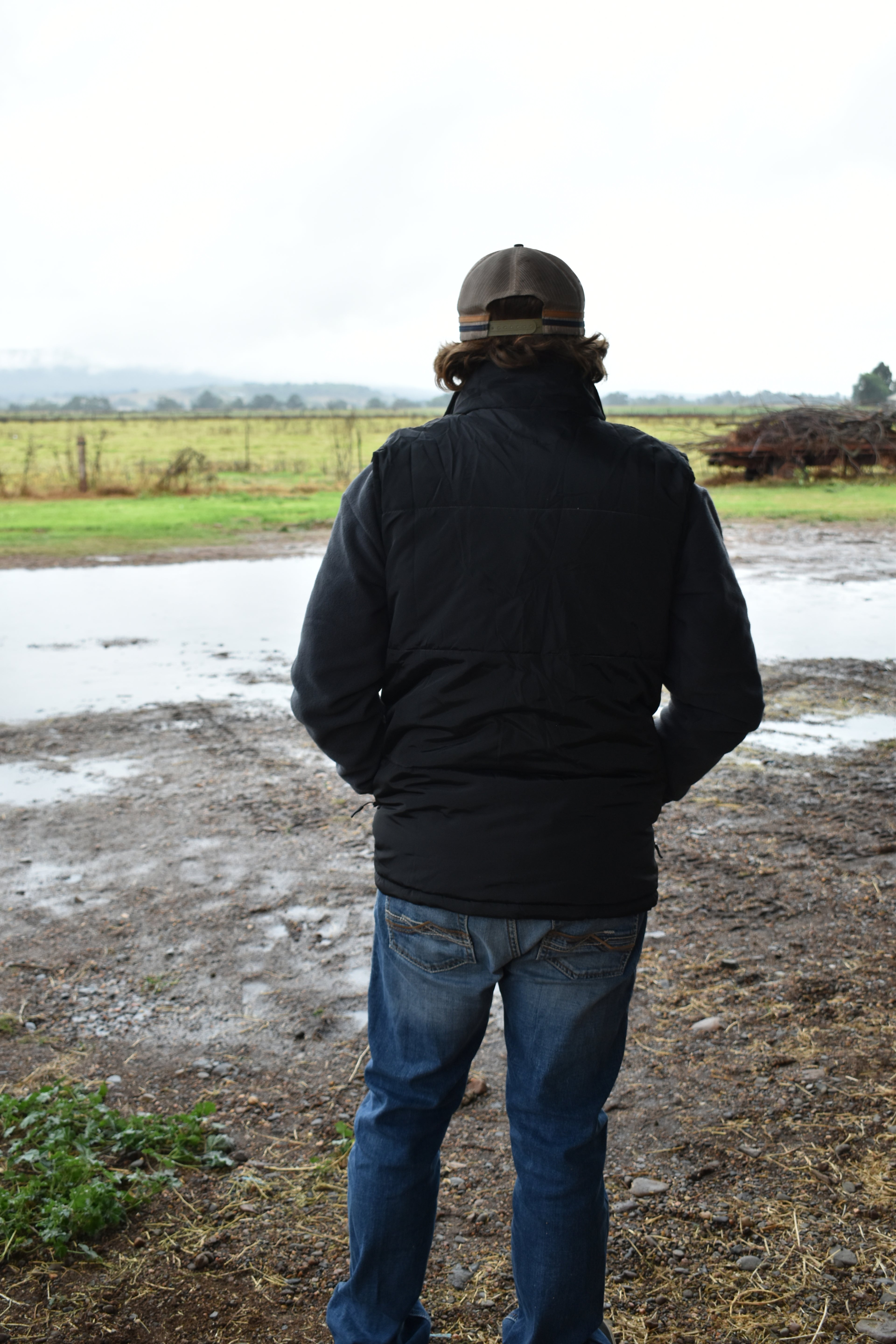 Black soft shell vest