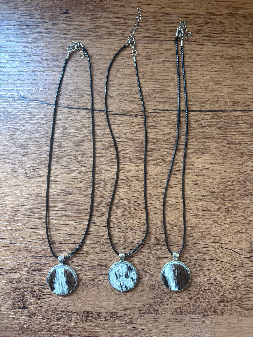 Cowhide necklace