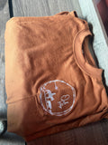 Brown embroidery tee