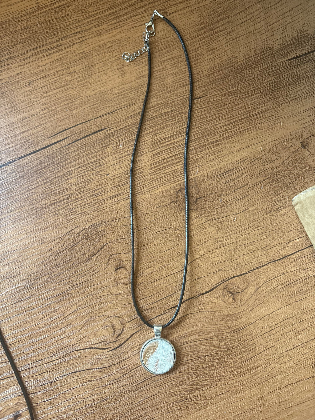 Cowhide necklace