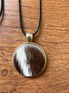 Cowhide necklace