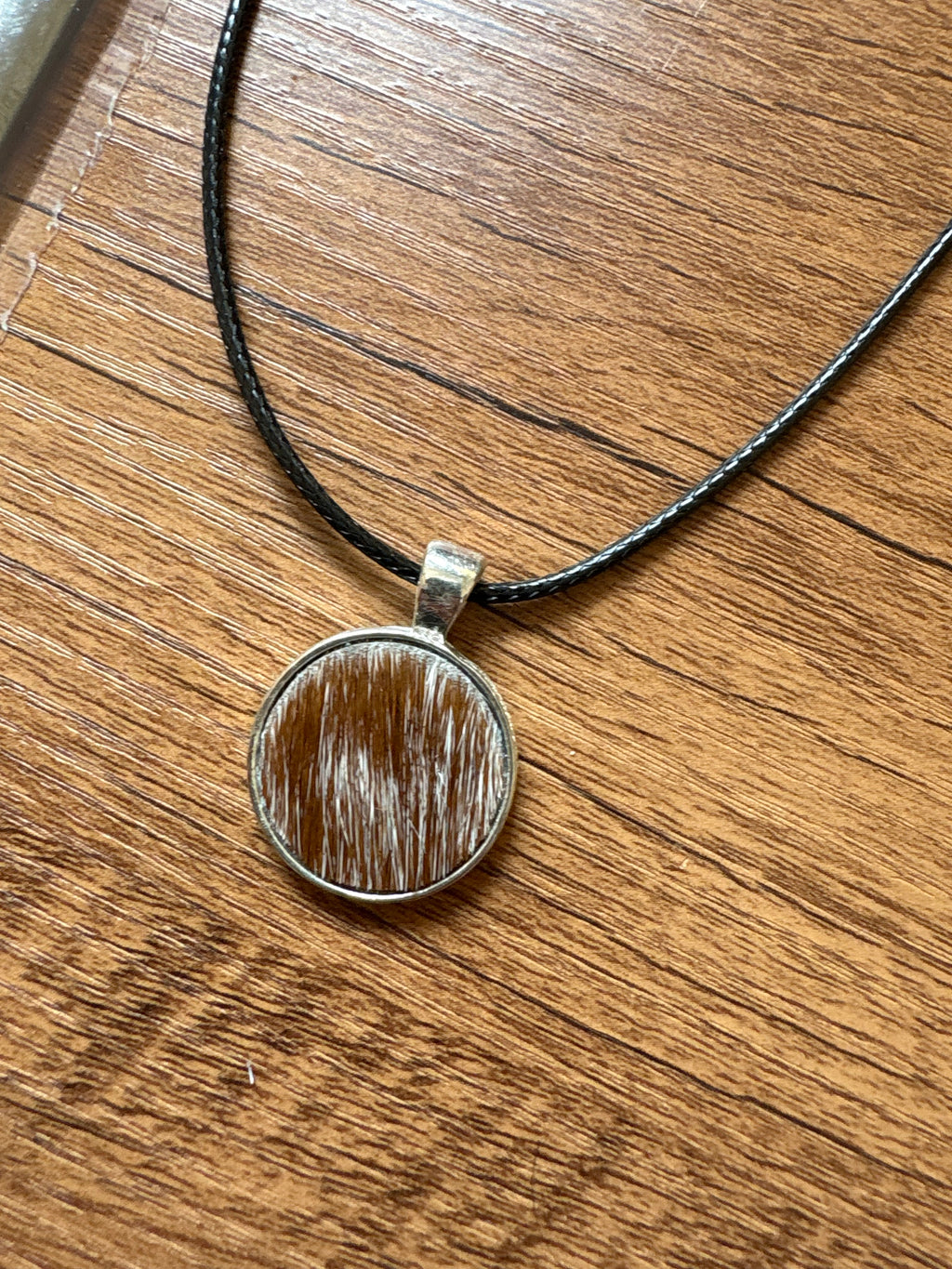 Cowhide necklace
