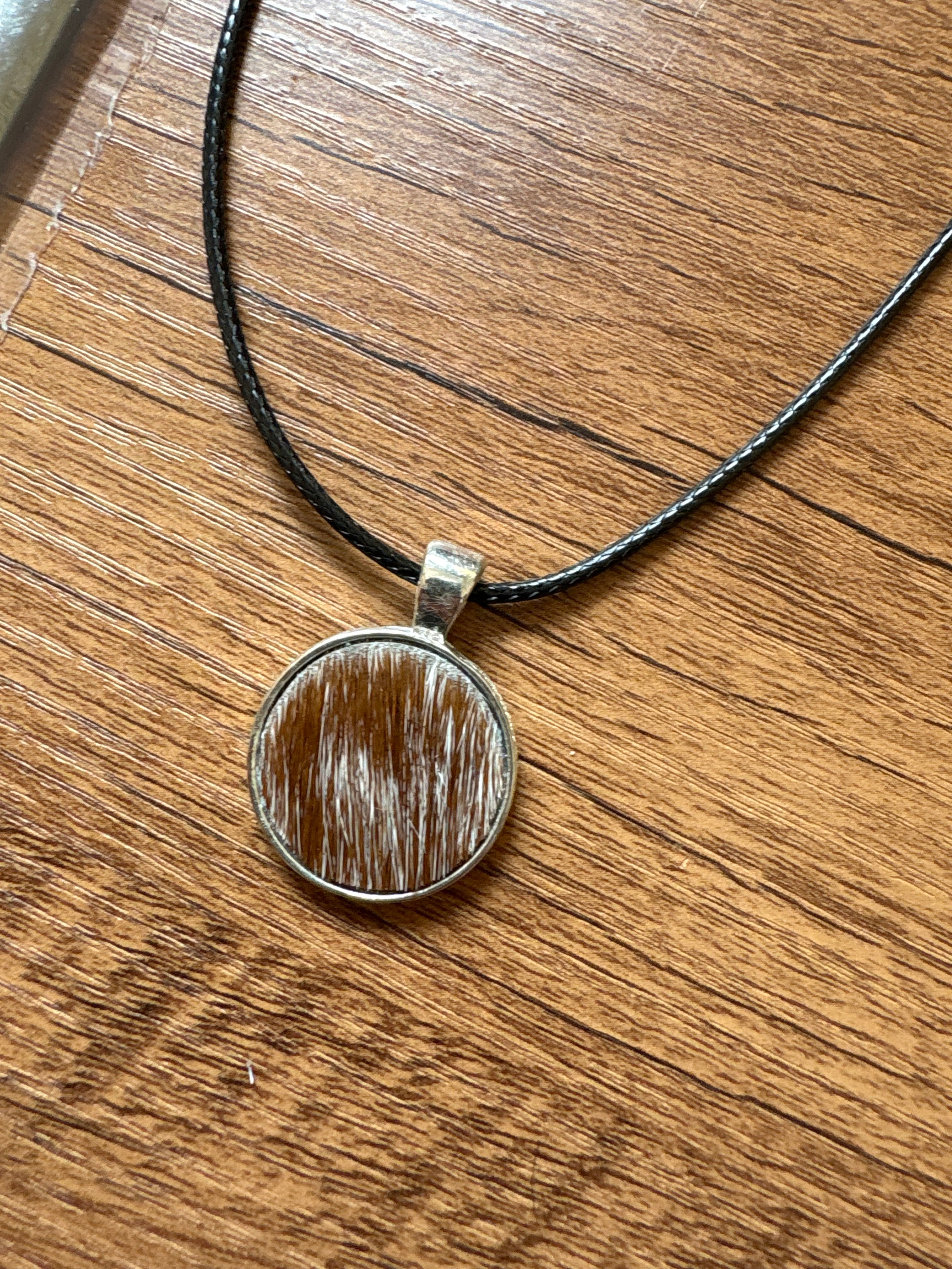 Cowhide necklace