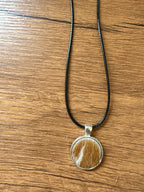 Cowhide necklace