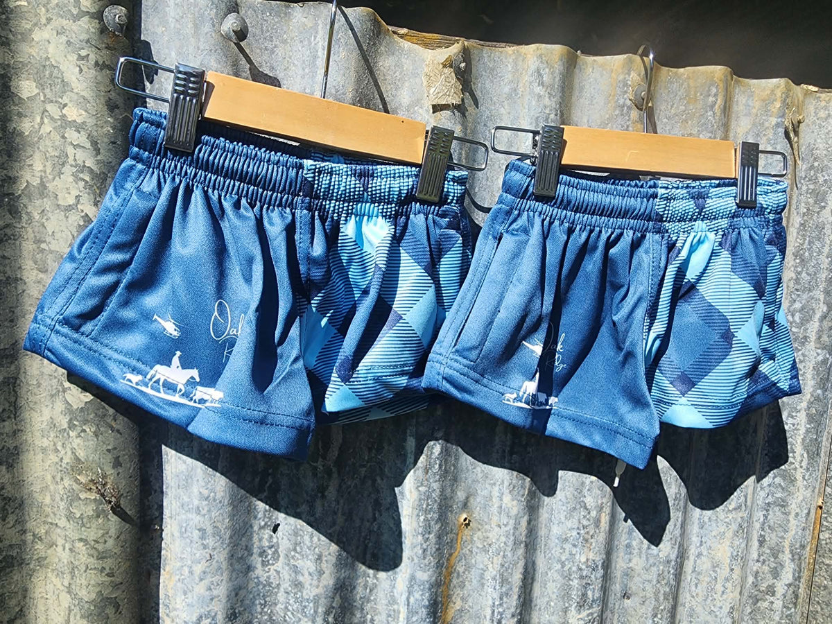 Blue Kids Footy Shorts