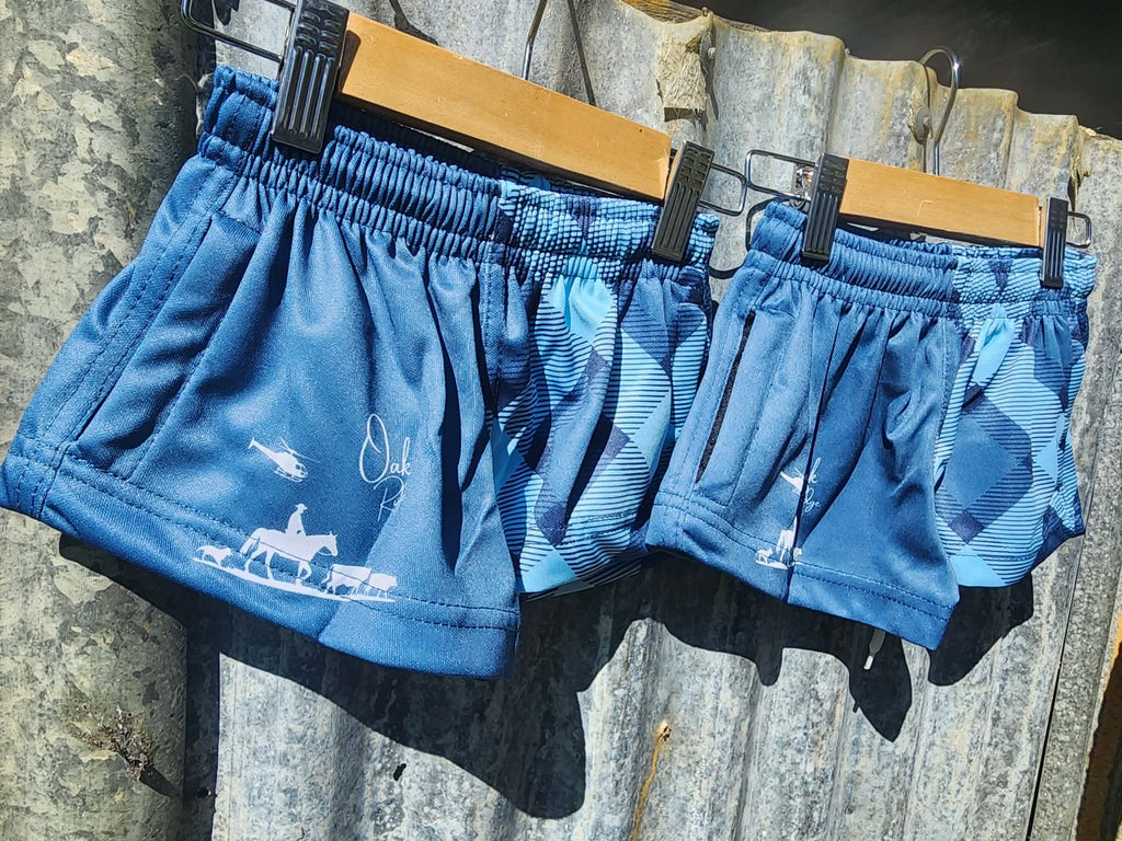 Blue Kids Footy Shorts