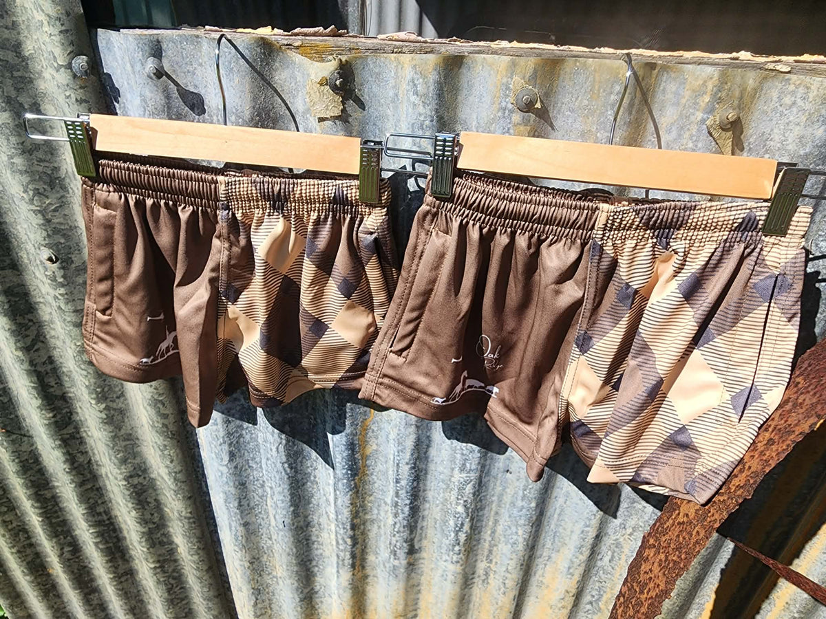 Brown Kids Footy Shorts