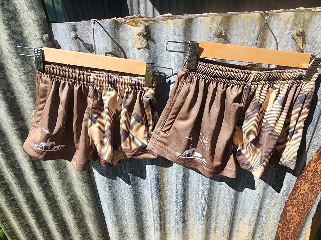 Brown Kids Footy Shorts